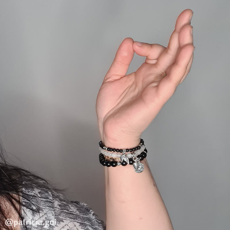 Buddha Stones 3PCS Natural Quartz Crystal Beaded Healing Energy Lotus Bracelet - image 10