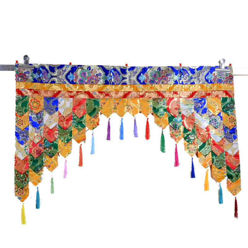 Tibetan Five Colors Hanging Curtain Prayer Altar Healing Meditation Curtain - 100*60cm - image 0