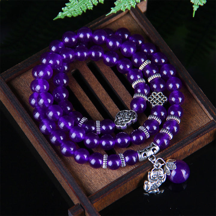 Buddha Stones The Amethyst Pixiu Wealth Bracelet - image 3