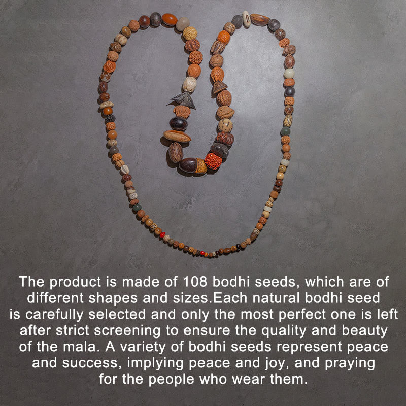 Buddha Stones 108 Mala Beads Bodhi Seed Luck Wealth Bracelet Wrist Mala - image 9