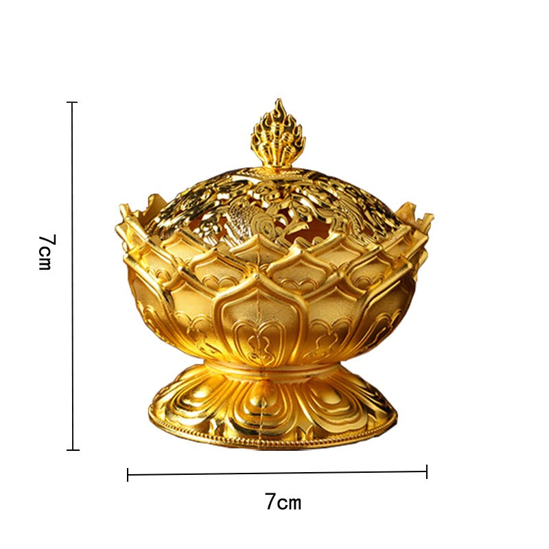 Buddha Stones Tibetan Lotus Shaped Purify Incense Burner - image 10