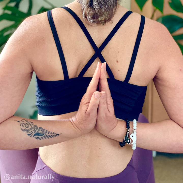 Buddha Stones 2Pcs Black Onyx White Turquoise Bead Yin Yang Protection Couple Bracelet - image 2