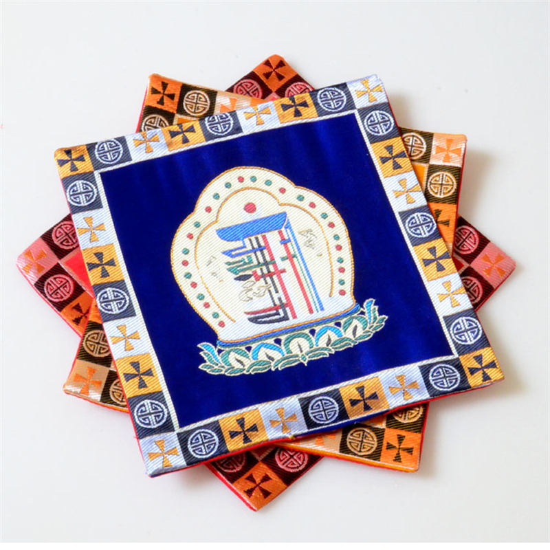 Prayer Altar Mat Man-Bcu Kalachakra Healing Meditation Jacquard Mat - image 2