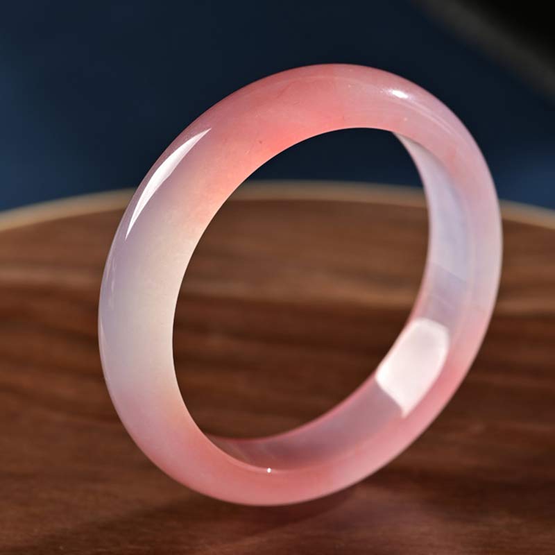 Buddha Stones Pink Crystal Love Warmth Bracelet Bangle - Flat - 60-62mm - image 0