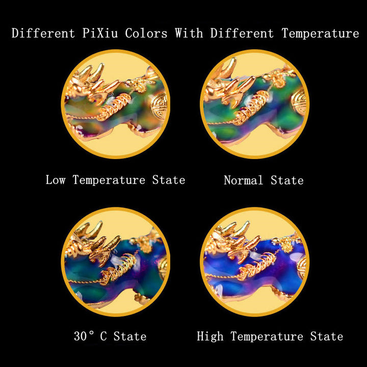 Buddha Stones Feng Shui PiXiu Color Change Copper Coin Beads Wealth String Bracelet - image 2