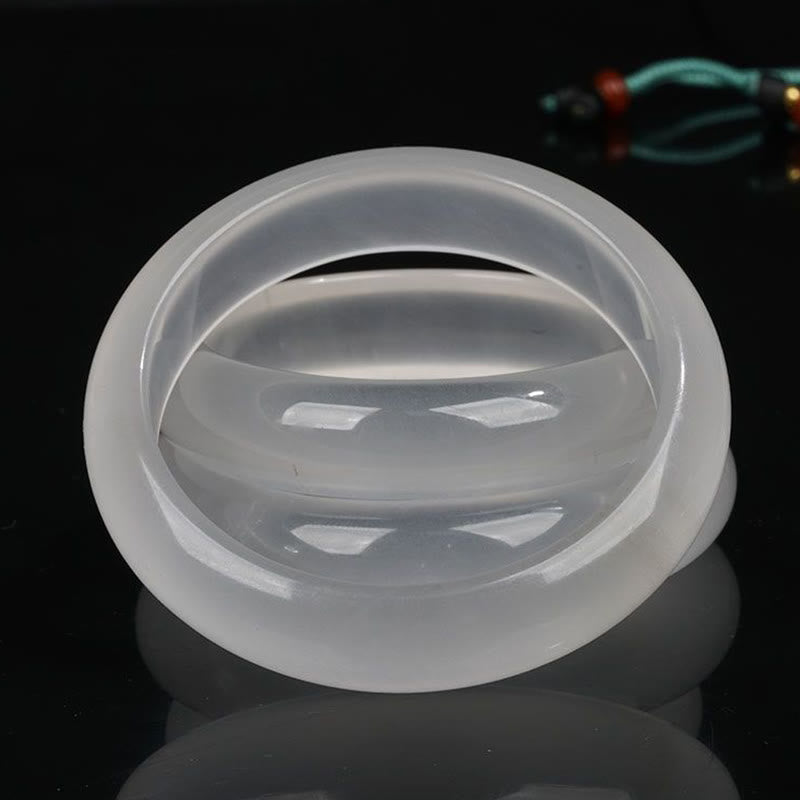 Buddha Stones Natural Translucent Golden Silk Jade Wealth Luck Bracelet Bangle - image 4