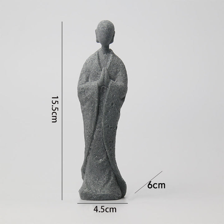 Buddha Stones Meditation Buddha Monk Serenity Home Decoration - Meditation Buddha 4.5*6*15.5cm - image 4