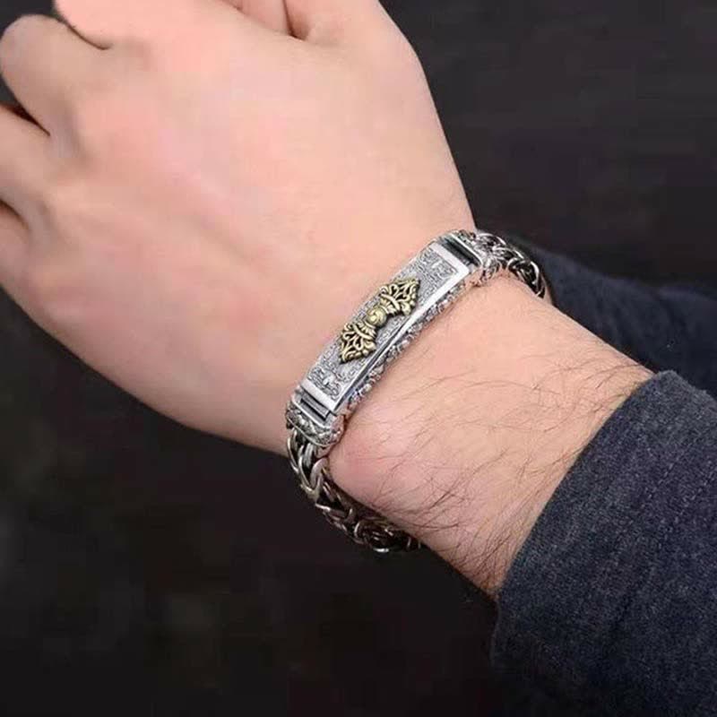 Buddha Stones Vajra Dorje Twisted Braided Pattern Copper Balance Bracelet - image 1