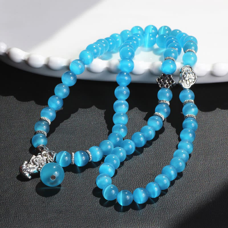 Buddha Stones Cat Eye PiXiu Support Triple Wrap Bracelet - image 31
