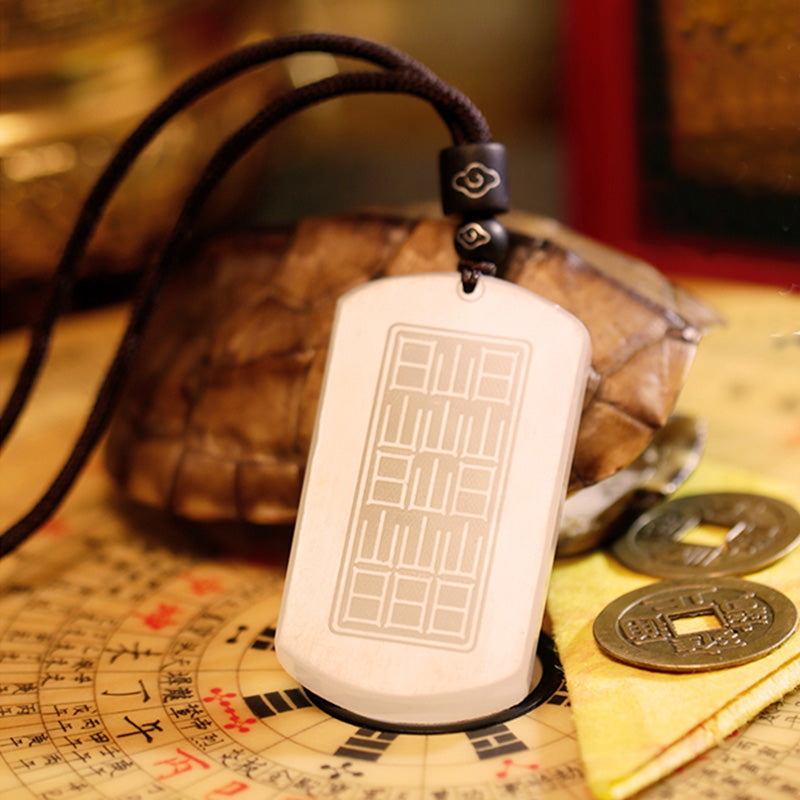 Buddha Stones White Jade PiXiu Yin Yang Luck Protection Necklace Pendant - image 8