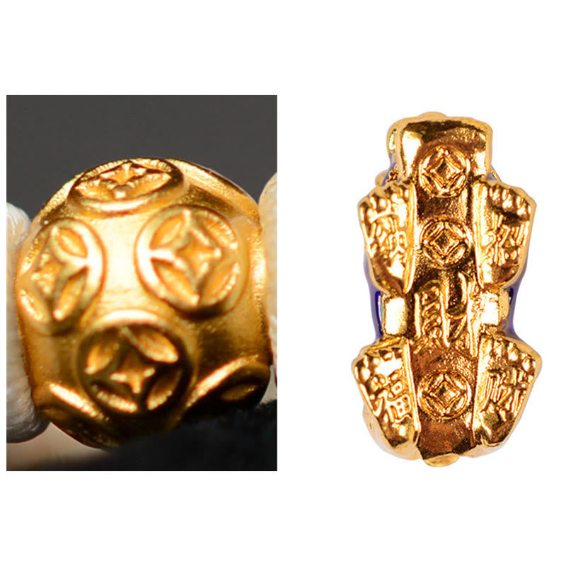 Buddha Stones Feng Shui PiXiu Color Change Copper Coin Beads Wealth String Bracelet - image 7