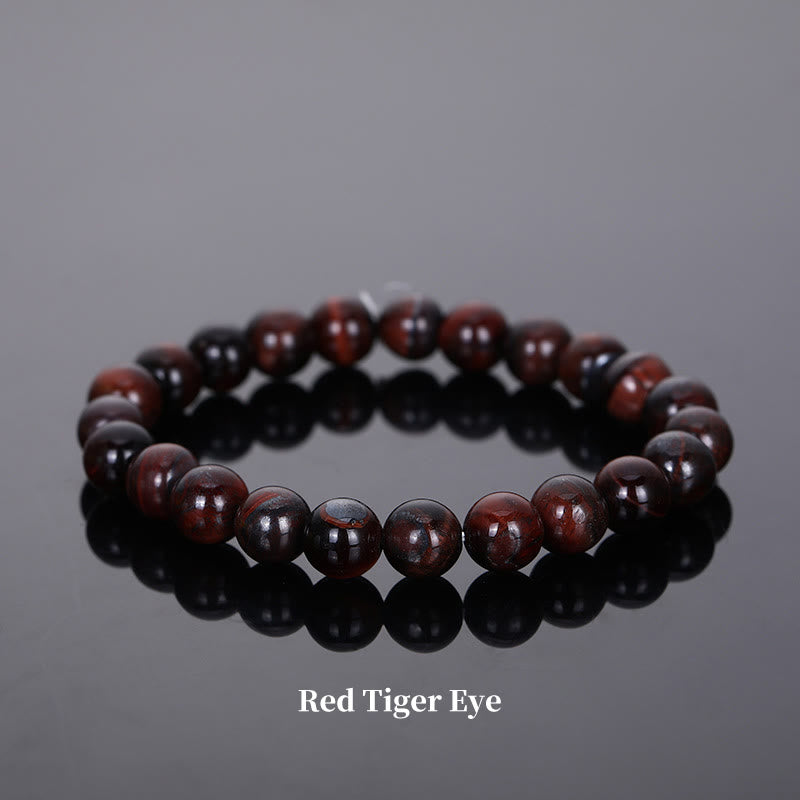 Buddha Stones Natural Stone Quartz Healing Beads Bracelet - 8mm - Red Tiger Eye - image 34
