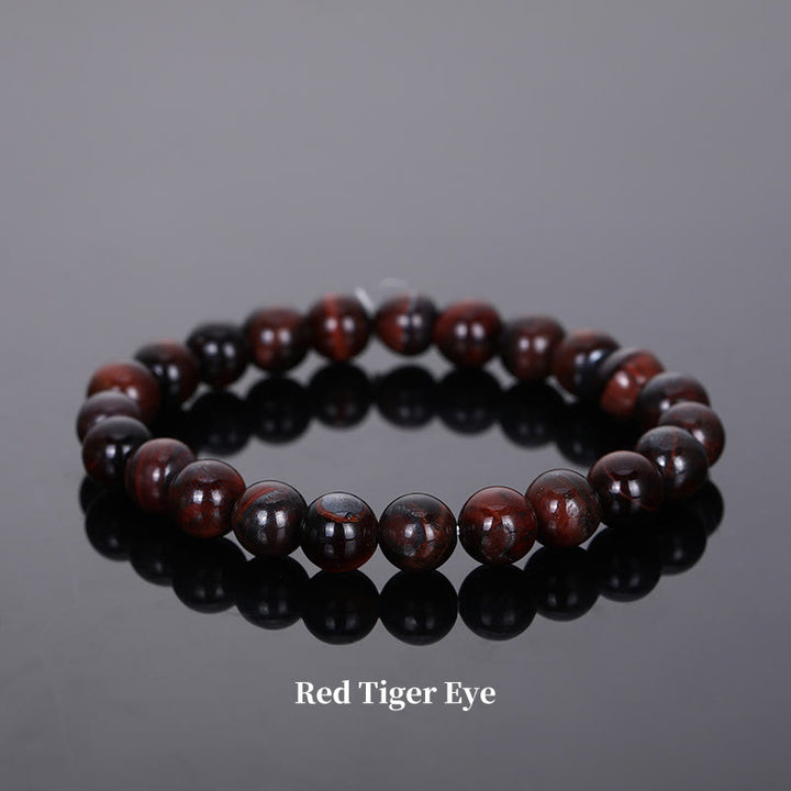 Buddha Stones Natural Stone Quartz Healing Beads Bracelet - 8mm - Red Tiger Eye - image 34