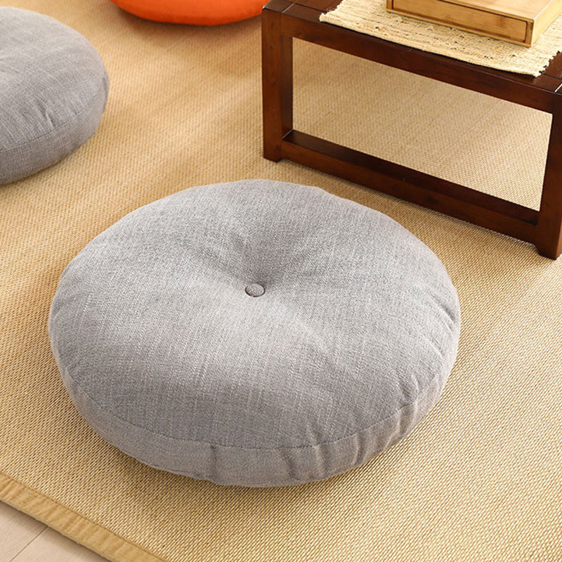 Buddha Stones Lotus Simple Pattern Linen Meditation Seat Cushion Home Living Room Decoration - image 8