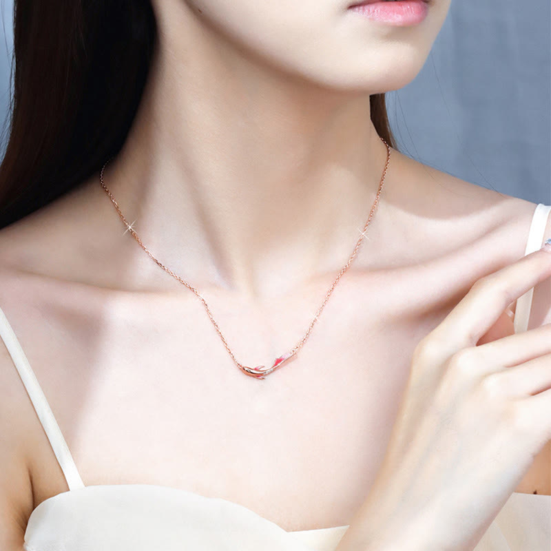 Buddha Stones 925 Sterling Silver Koi Fish Luck Zircon Prosperity Necklace Pendant - image 8