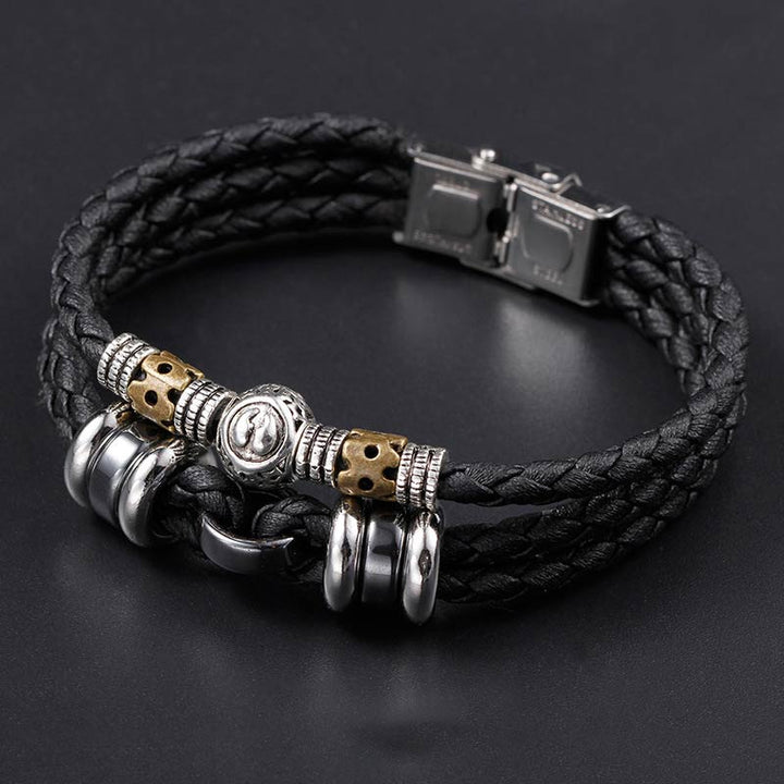 Buddha Stones 12 Constellations of the Zodiac Hematite Protection Bracelet - image 2