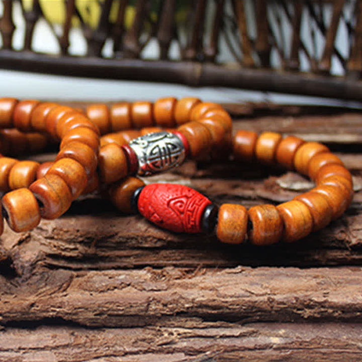 Buddha Stones Tibetan Bone Beads Om Mani Padme Hum Strength Bracelet - image 3