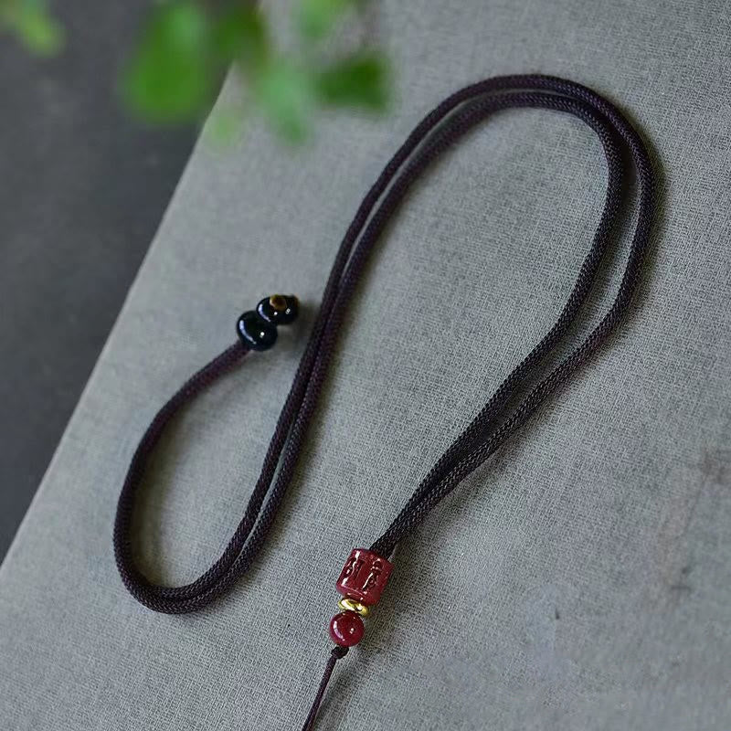 Buddha Stones Koi Fish Peace Buckle Copper Wealth Luck Necklace Pendant - image 7