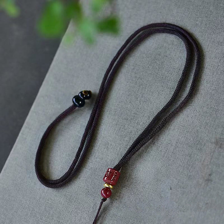 Buddha Stones Koi Fish Peace Buckle Copper Wealth Luck Necklace Pendant - image 7