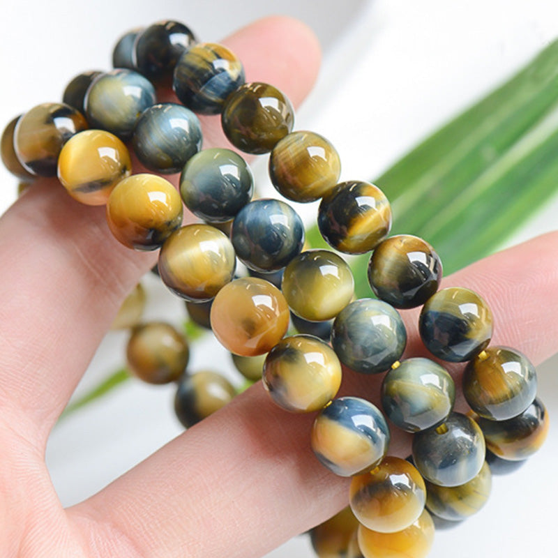 Buddha Stones Tiger Eye Protection Courage Strength Bracelet - image 4