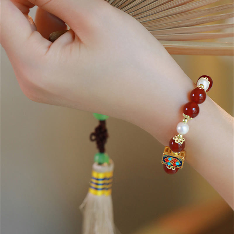 Buddha Stones Red Agate Pearl Confidence Self-acceptance Bracelet - image 8