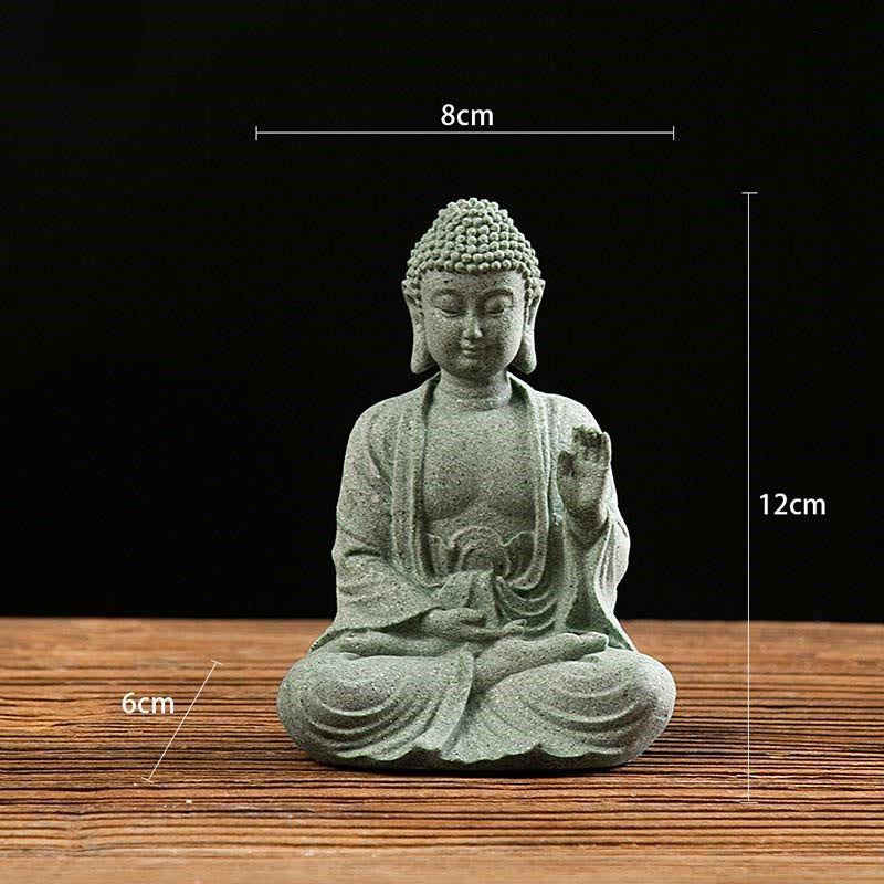 Buddha Stones Tibetan Meditation Contemplation Buddha Serenity Compassion Statue Figurine Decoration - Meditation 8*6*12cm - image 2