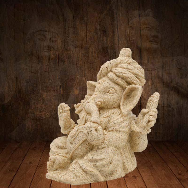 Buddha Stones Ganesh Ganpati Elephant Statue Blessing Protection Home Decoration - image 8