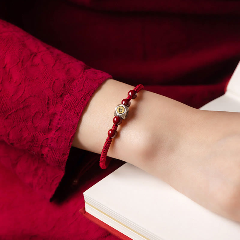 Buddha Stones 925 Sterling Silver Chinese Zodiac Natal Buddha Cinnabar Calm Bracelet - image 10