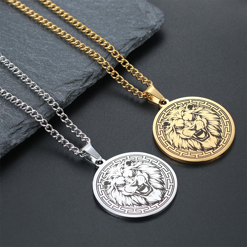 Buddha Stones Animal Titanium Steel Chain Necklace Protection Pendant - image 9