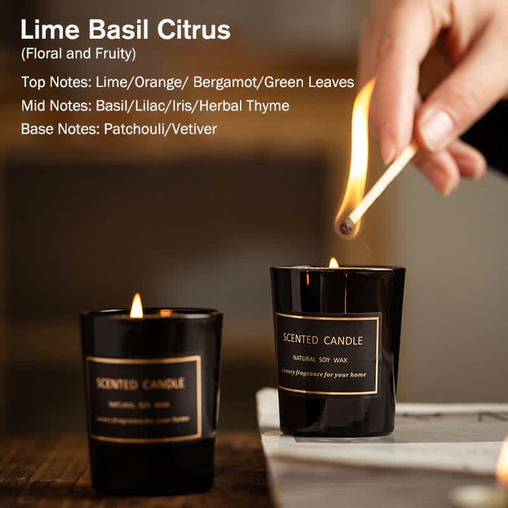 Blue Bell Pear Freesia Fragrance Meditation Prayer Scented Aromatherapy Soy Wax Candle - Lime Basil Citrus (Floral and Fruity) - image 10