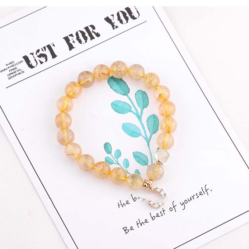 Citrine Luck Protection Moon Charm Bracelet - image 5
