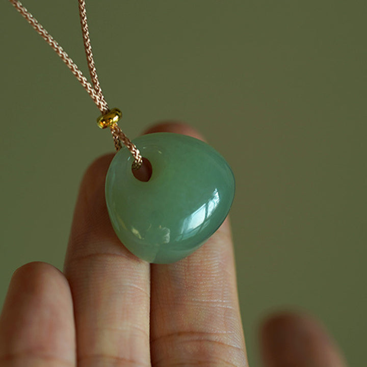 Buddha Stones Natural Jade Luck Prosperity Necklace Pendant (Random Color) - image 4