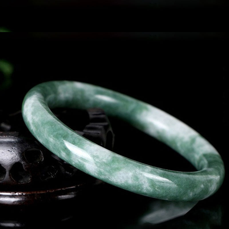 Buddha Stones Natural Jade Luck Abundance Bangle Bracelet - image 5