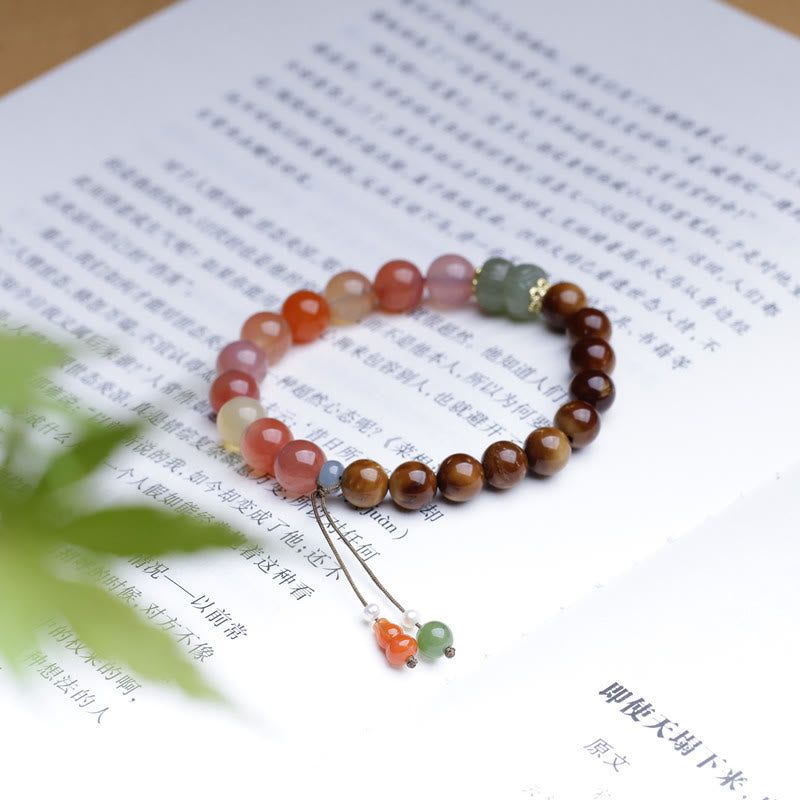 Buddha Stones Kuka Seed Yanyuan Agate Hetian Jade Wealth Protection Bracelet - image 4