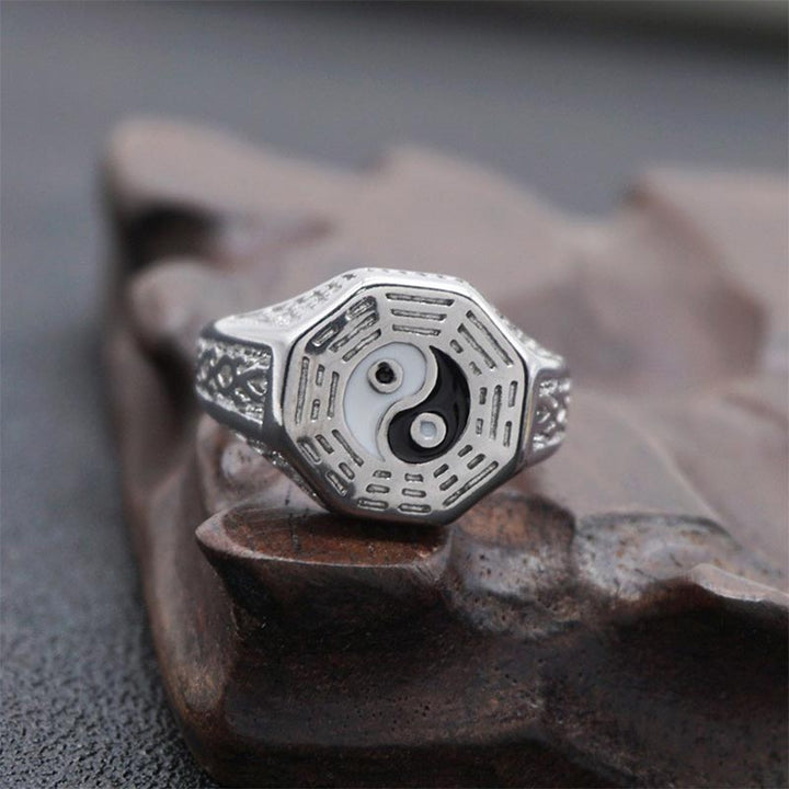 Yin Yang Symbol Copper Luck Ring - image 5