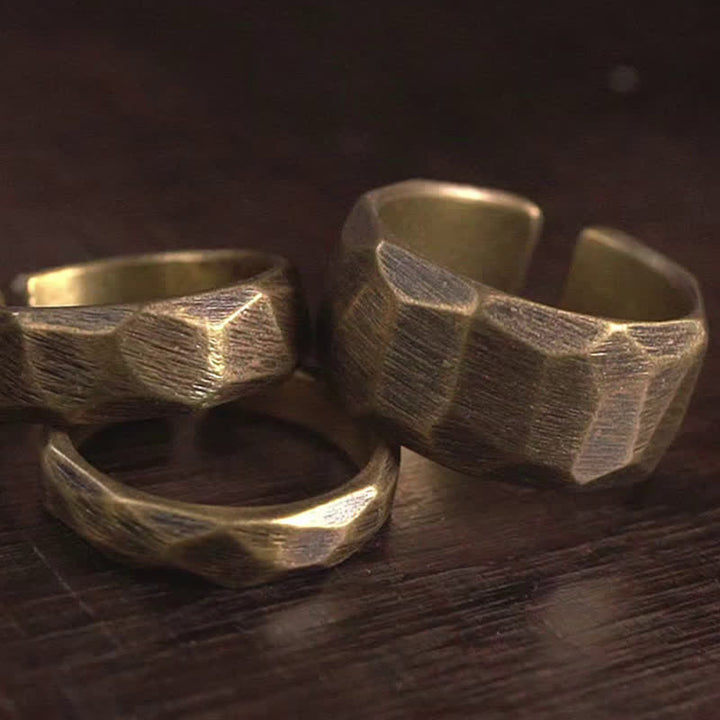 Buddha Stones Tibetan Simple Design Copper Wealth Ring - image 2