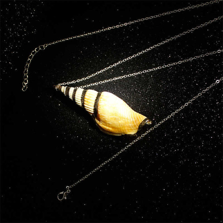 Natural Shankha Conch Shell Seashell Lucky Necklace Pendant - image 9