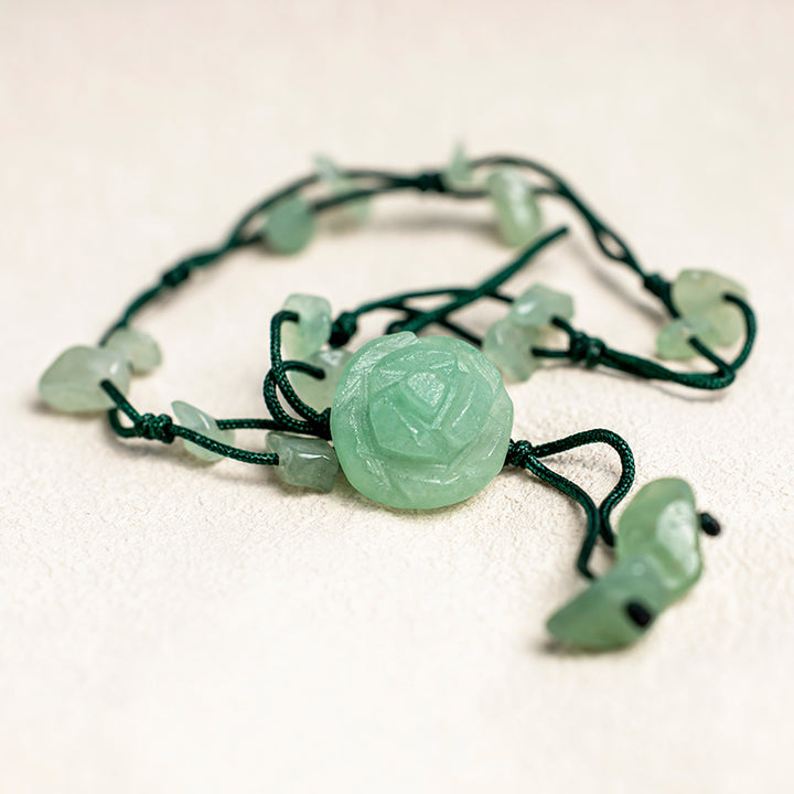 Buddha Stones Amethyst Pink Crystal Green Aventurine Rose Inner Peace Healing Anklet - image 19