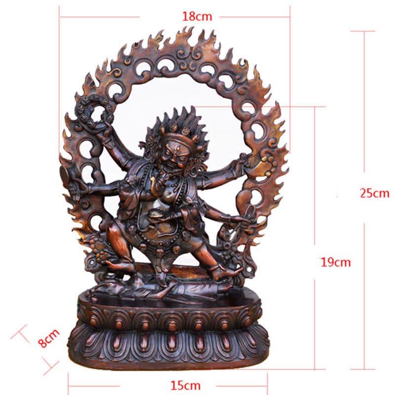 Buddha Stones Tibet Mahakala Bodhisattva Figurine Compassion Copper Statue Decoration - image 15