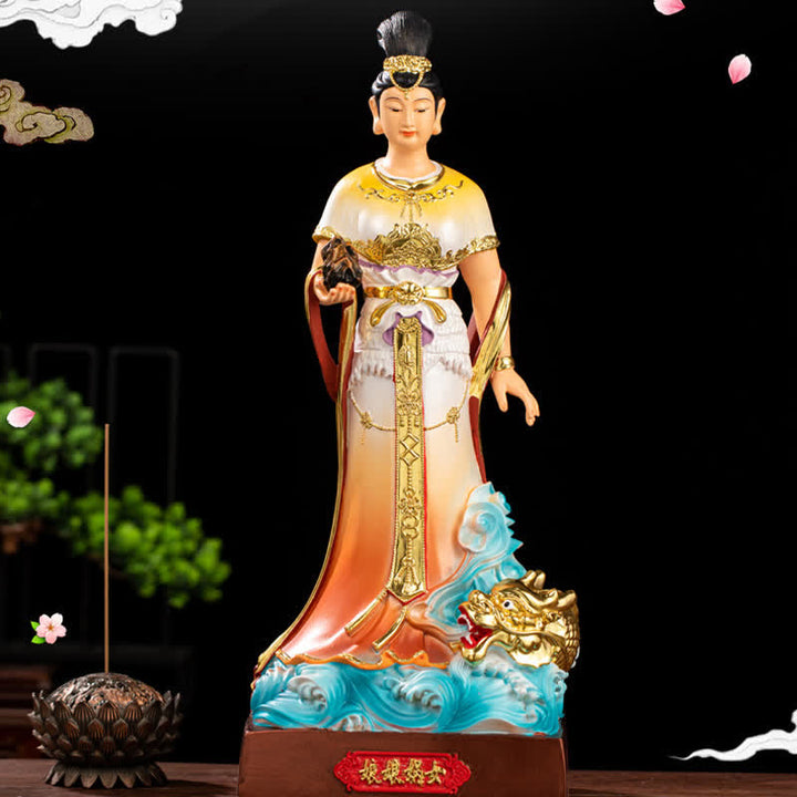 Buddha Stones Bodhisattva Nuwa Protection Resin Statue Home Decoration - image 4