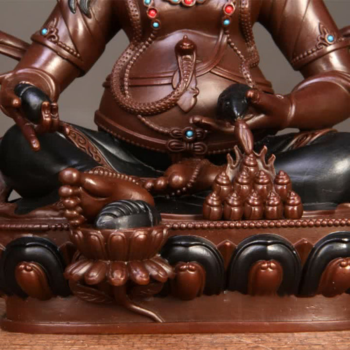 Buddha Stones Yellow Jambhala Bodhisattva Figurine Compassion Copper Statue Home Office Decoration - image 14