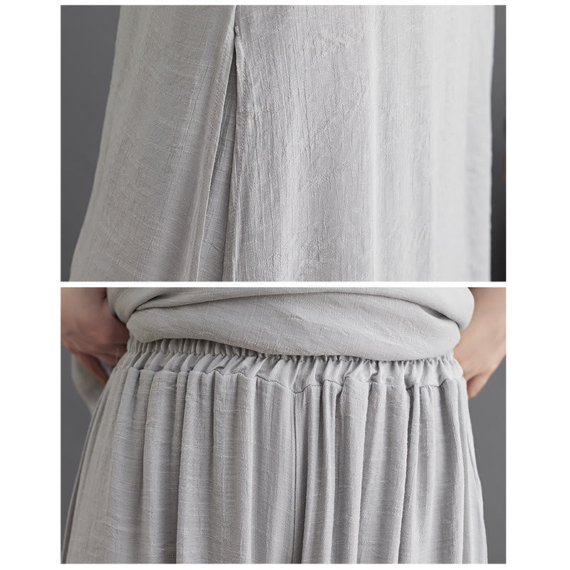 Buddha Stones Simple Pattern Meditation Prayer Spiritual Zen Practice Yoga Clothing Women's Set - image 6