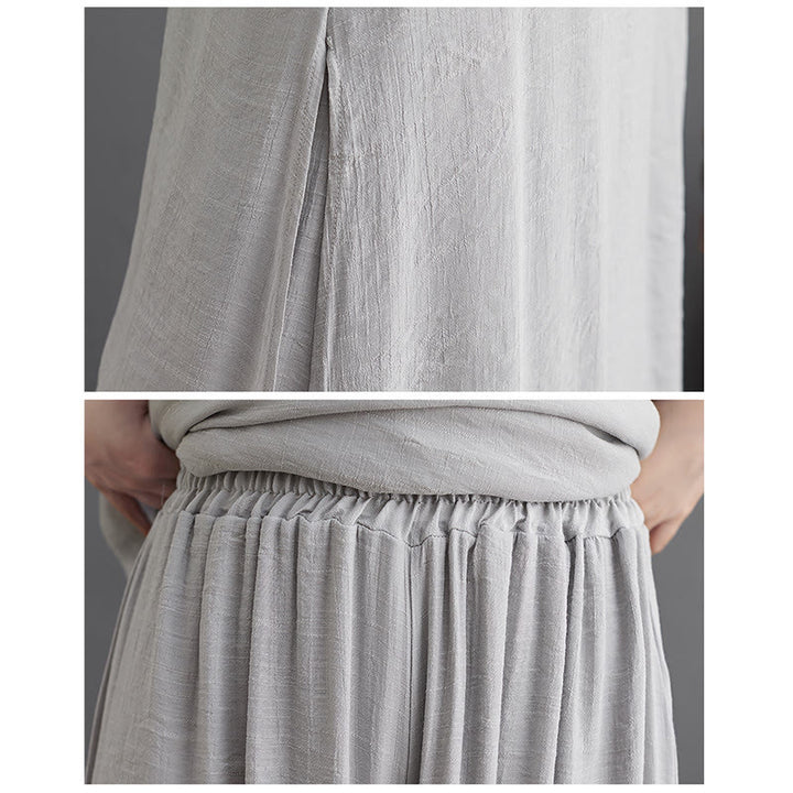 Buddha Stones Simple Pattern Meditation Prayer Spiritual Zen Practice Yoga Clothing Women's Set - image 6