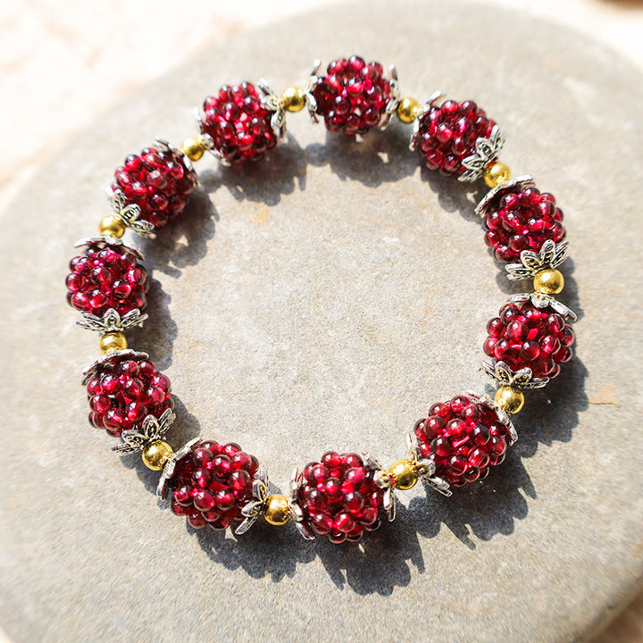 Buddha Stones Natural Garnet Healing Bracelet - image 2