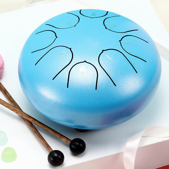 Buddha Stones Steel Tongue Drum Sound Healing Meditation Yoga Drum Kit - Blue - image 11
