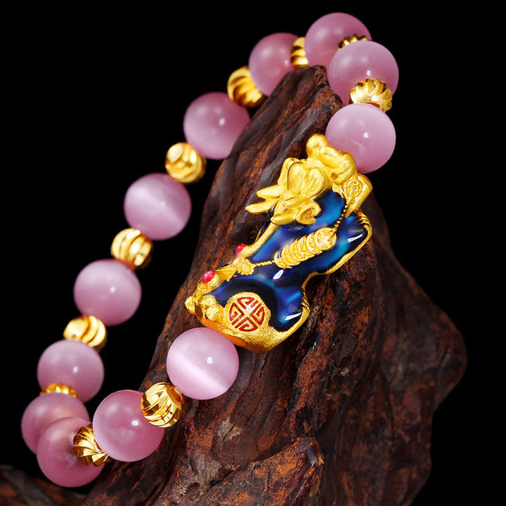 Buddha Stones Pixiu Cat Eye Lucky Bracelet - image 1