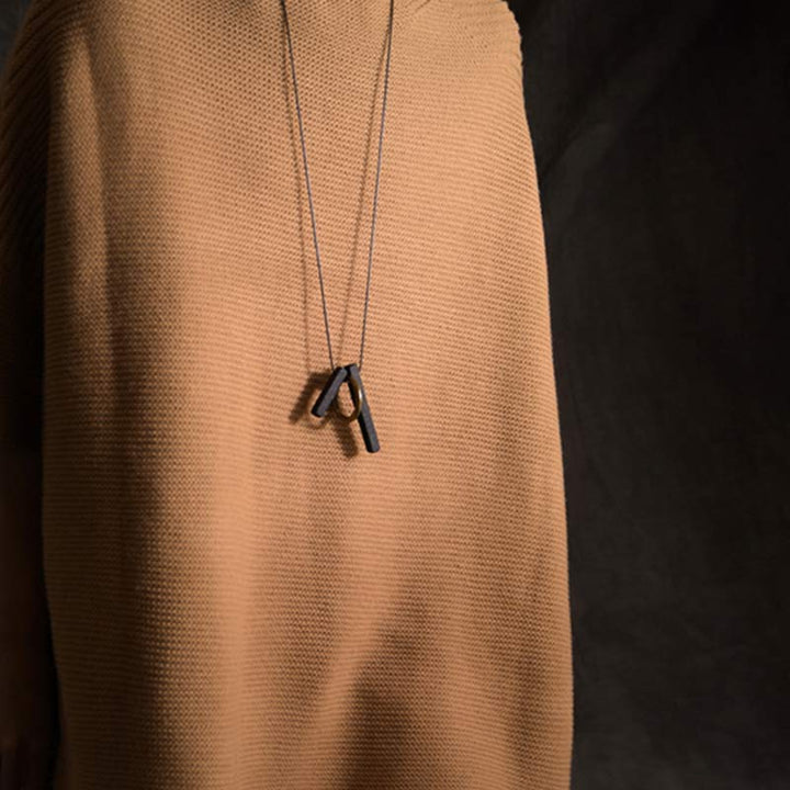 Buddha Stones Zen Circle Ebony Wood Enlightenment Necklace Pendant - image 2