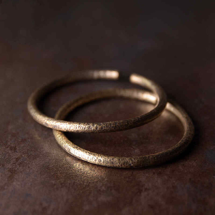 Buddha Stones Rustic Design Copper Balance Adjustable Cuff Bracelet - image 0