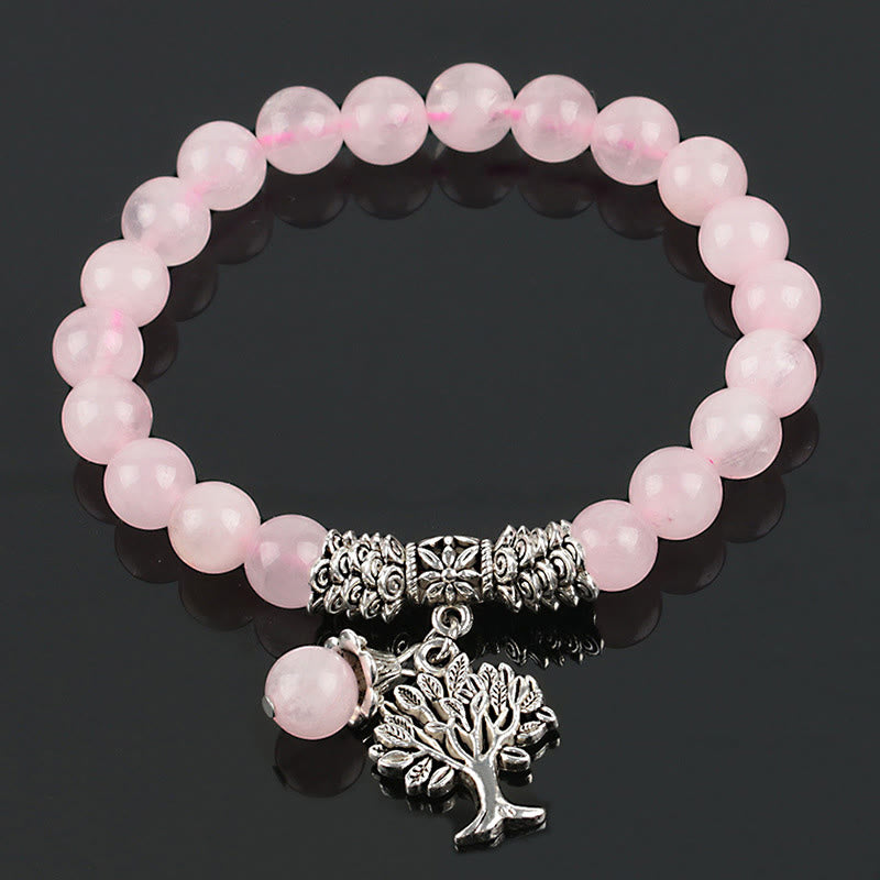 Buddha Stones Natural Gemstone Tree of Life Lucky Charm Stretch Bracelet - image 9