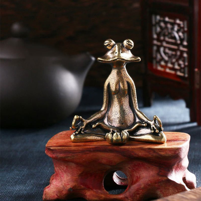 Buddha Stones Mini Small Frog Turtle Koi Fish Snail Crab Copper Wealth Home Decoration - image 1